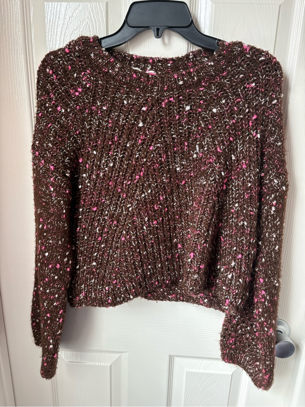 Topshop Brown Cropped Sweater